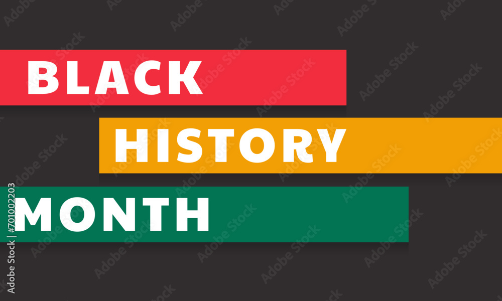 Vector illustration for celebrating African American History Month, with text black history month