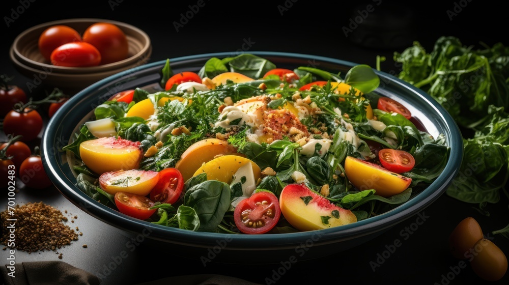 Couscous salad with dried apricots and pine nuts with fresh chopped herbs on a white table Couscous salad with dried apricots and pine nuts with fresh chopped herbs on a white table