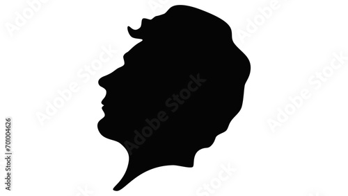 Tableau sur toile George IV King of Great Britain, black isolated silhouette