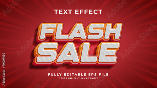 Editable 3d flash sale text effect