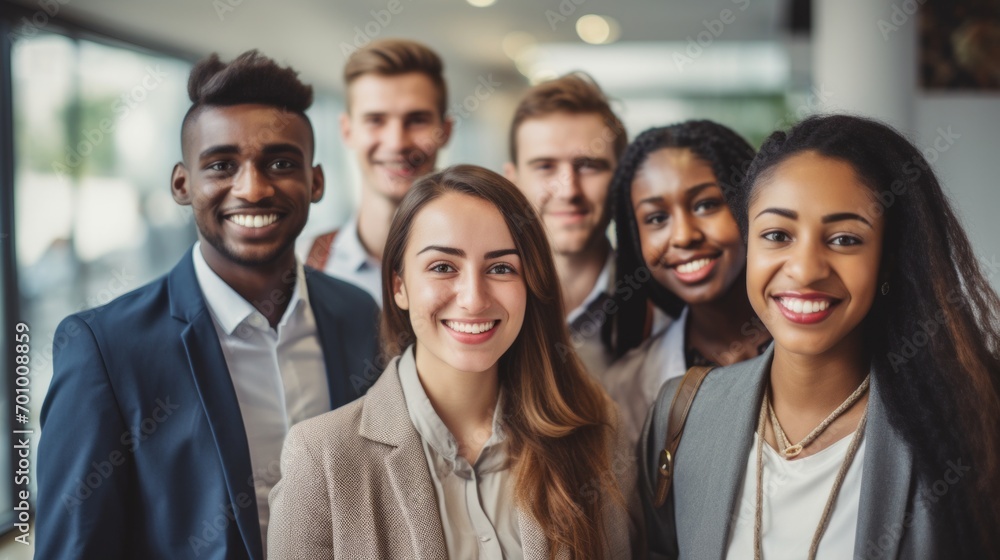 group of young business people with different ethnicity work together as a team group of young business people with different ethnicity work together as a team