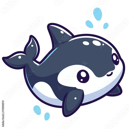 Cute orca fish cartoon