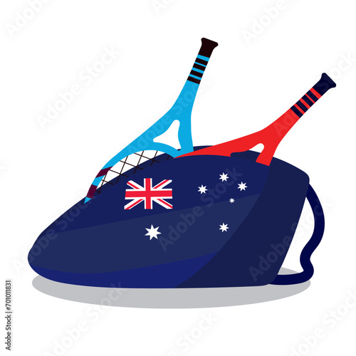 australia tennis rackets and bag