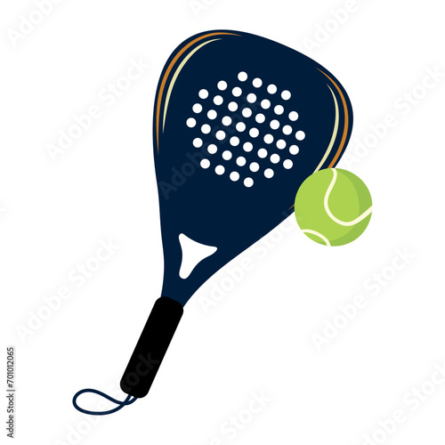 padel tennis ball and racket photo