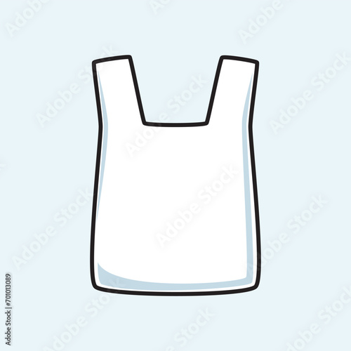 A plastic bag on white background. Isolated Vector Illustration