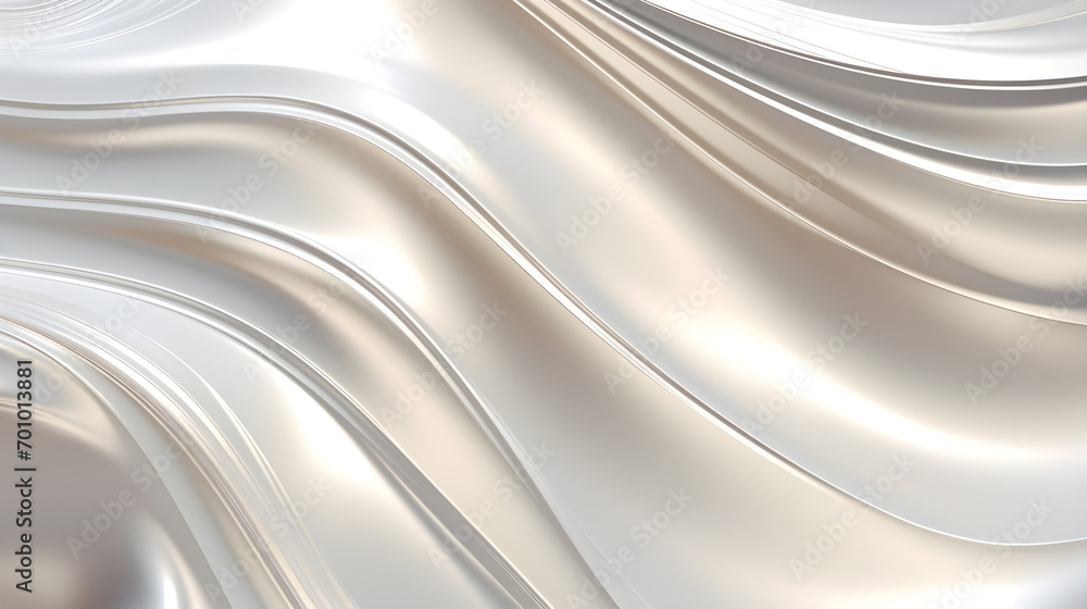 Abstract fluid white wave in motion. 3D render background. Liquid waves for music poster, cover, banner, placard, flyer, presentation Abstract fluid white wave in motion. 3D render background. Liquid waves for music poster, cover, banner, placard, flyer, presentation