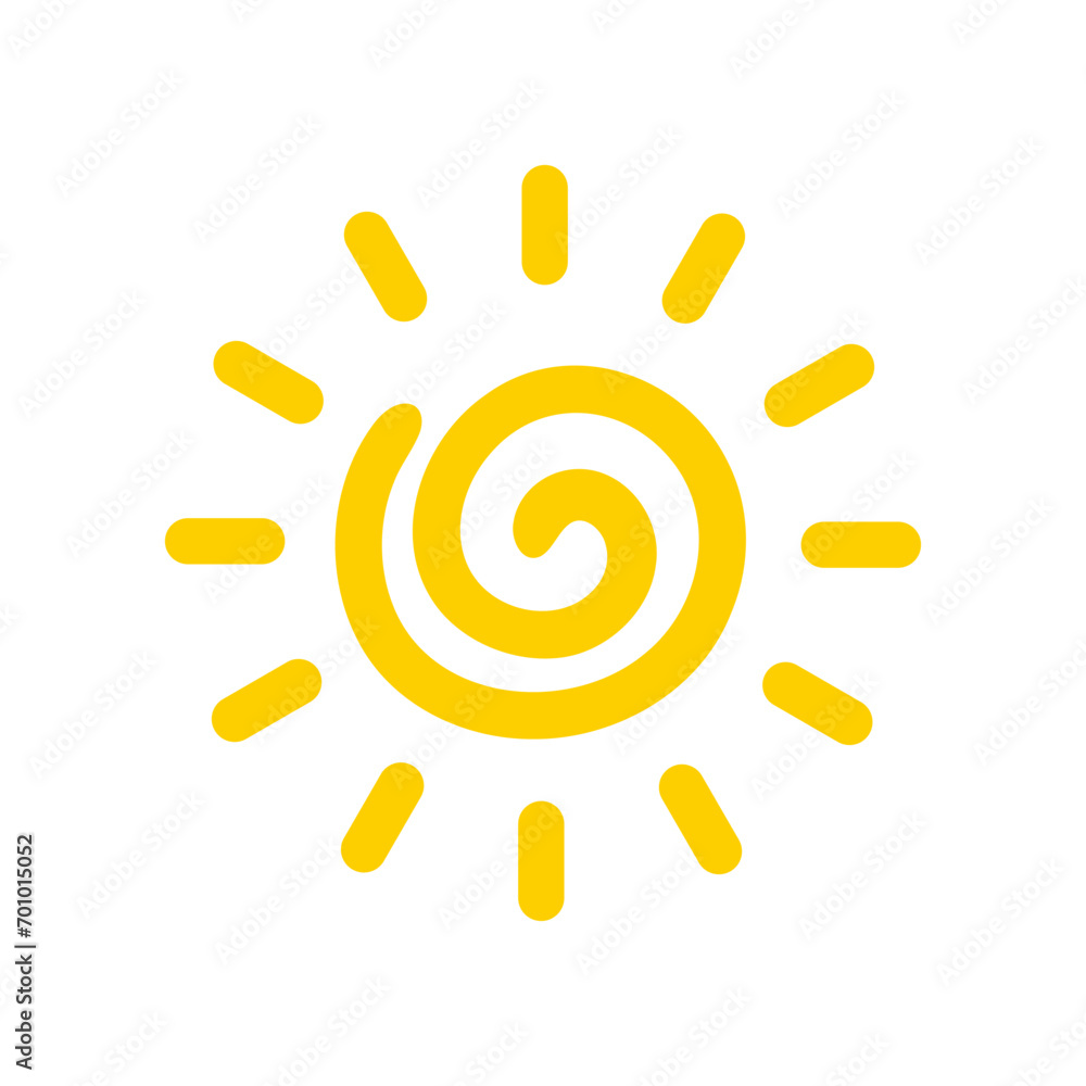 Simple hand drawn cartoon sun. morning weather decorative elements for children Simple hand drawn cartoon sun. morning weather decorative elements for children