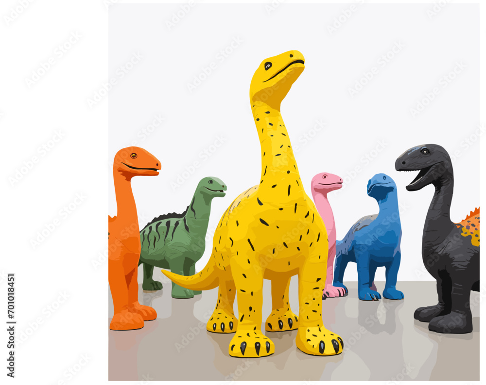Fototapeta premium dinosaur toy on a white background