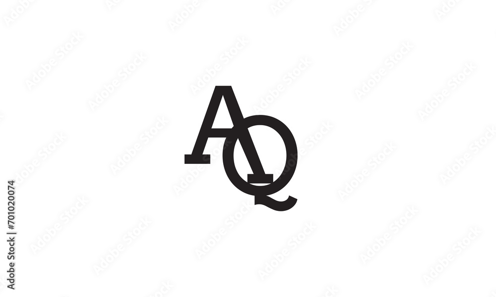 AQ, QA , A , Q , Abstract Letters Logo Monogram AQ, QA , A , Q , Abstract Letters Logo Monogram