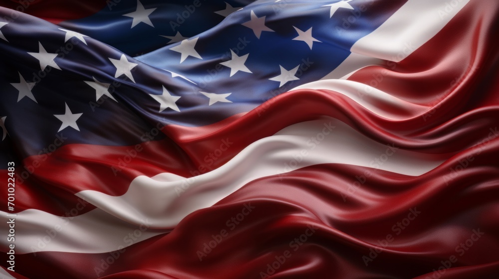 American flag waving in the wind. Neural network AI generated art American flag waving in the wind. Neural network AI generated art