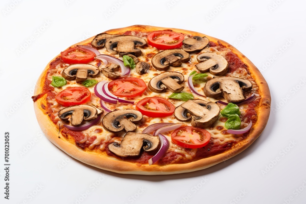 Delicious Vegetarian Pizza with Crispy Crust and Tangy Tomato Sauce, Flavorful Delight for Herbivores Delicious Vegetarian Pizza with Crispy Crust and Tangy Tomato Sauce, Flavorful Delight for Herbivores