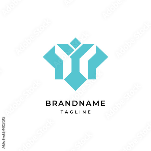 Brand name logo design illustration