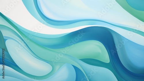 Evocative of the sea's tranquil motion, this digital artwork combines swirls of blue and green in a fluid dance, creating an abstract expression of oceanic calm and serenity. © DigitalArt