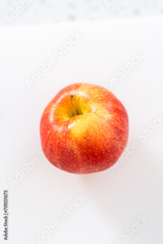 Sliced red apples