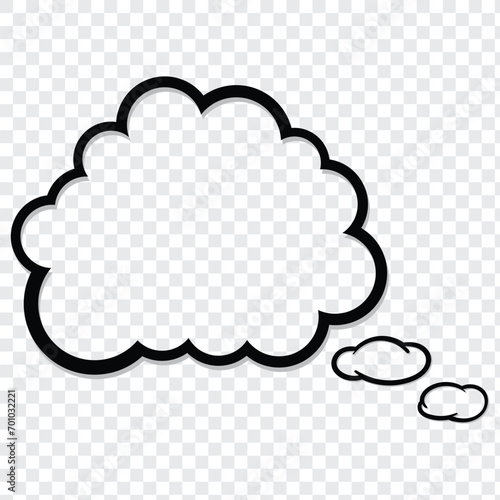 Thought cloud.Thought bubble icon.Speech Bubbles.Cloud speech bubbles collection.Thought bubble thinking cloud line art vector icon for apps and websites.day dream thinking flat line icon.