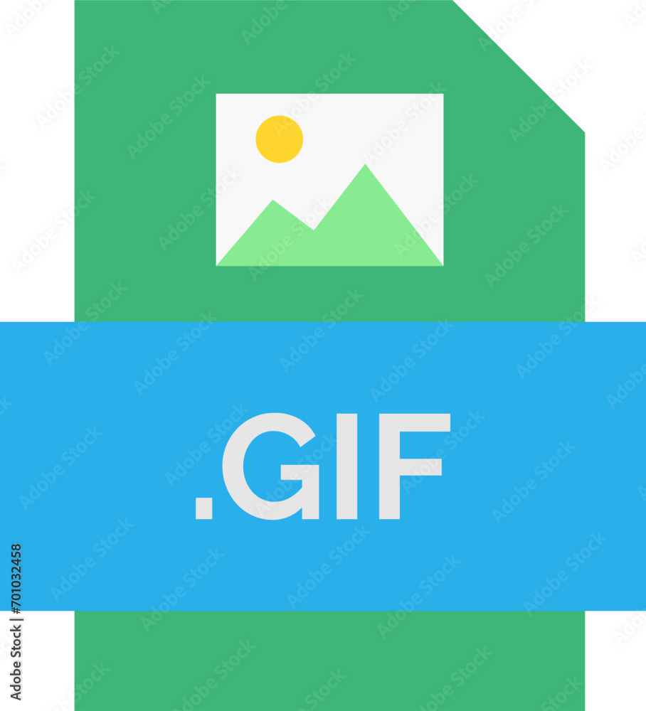 GIF File extension Icon Fill Crisp corners with symbol GIF File extension Icon Fill Crisp corners with symbol