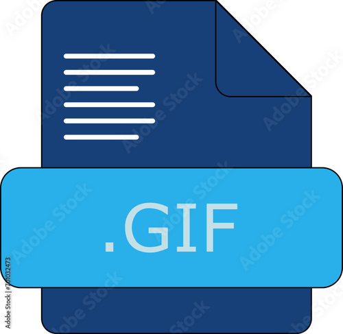 GIF  File Extension Icon Butterfly blue and dark cerulean fill