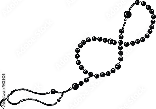 Muslim rosary beads, prayer beads, Islamic tasbeeh, spiritual accessory, religious necklace, Islamic prayer beads, tasbih, dhikr beads, Islamic culture, prayer tool, Muslim religious item