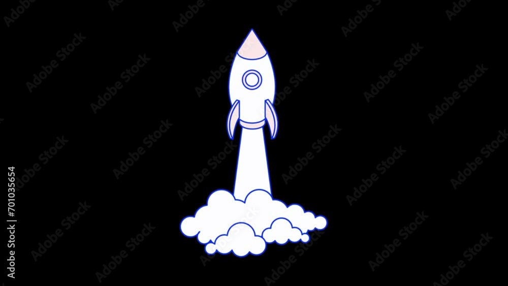 Animated Rocketship icon background, logo symbol, social media Animated Rocketship icon background, logo symbol, social media