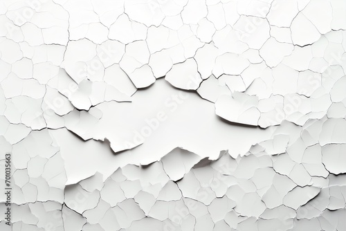 White ripped paper torn from top photorealistic high quality isolated white background photo