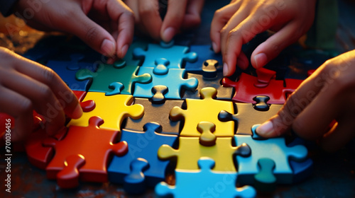 hands holding puzzle HD 8K wallpaper Stock Photographic Image 