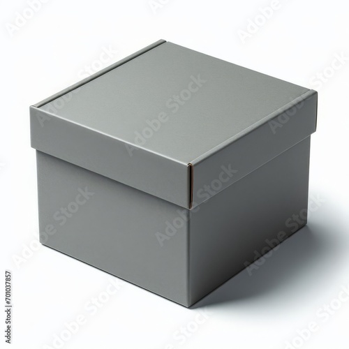 gray box isolated on white