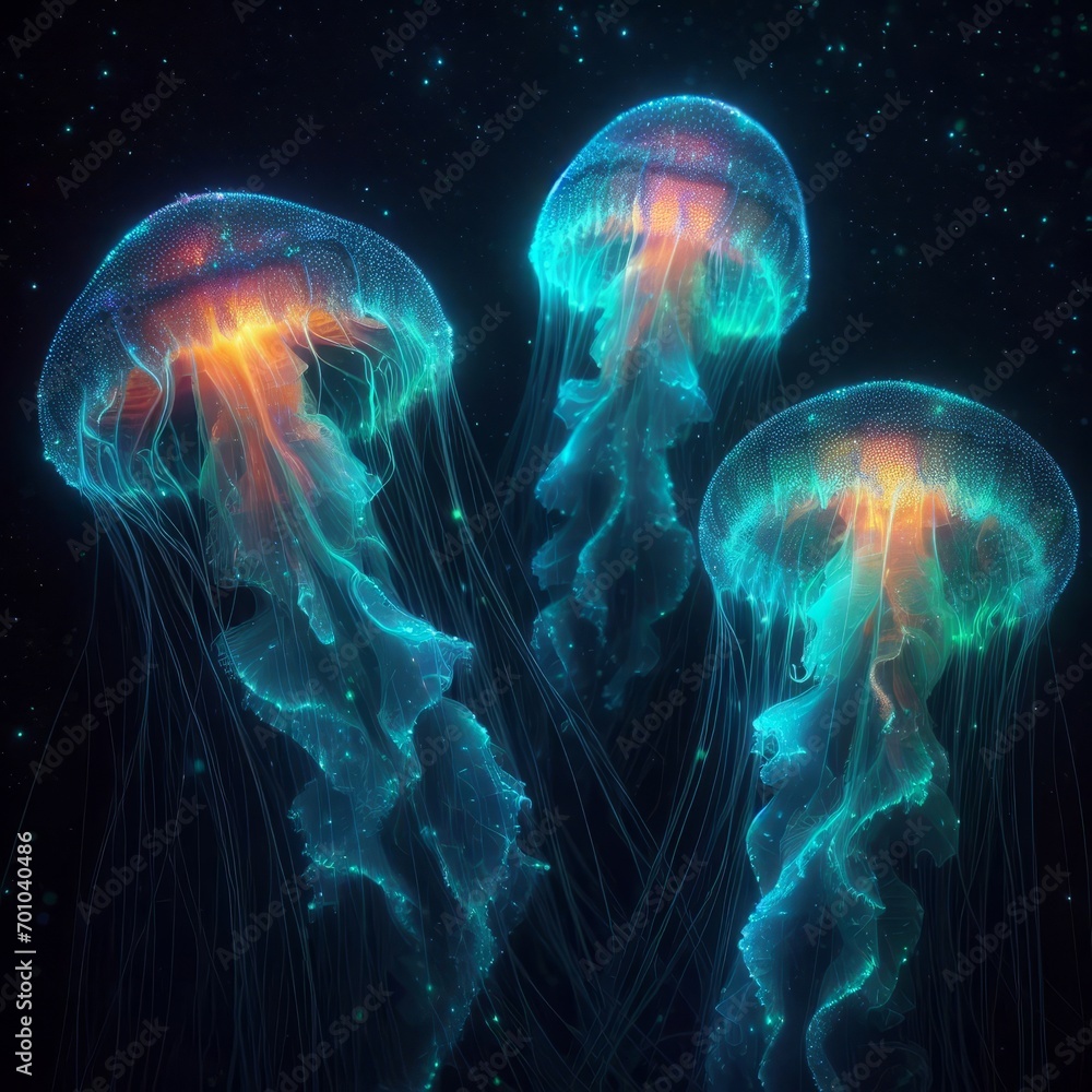 jelly fish in the sea jelly fish in the sea
