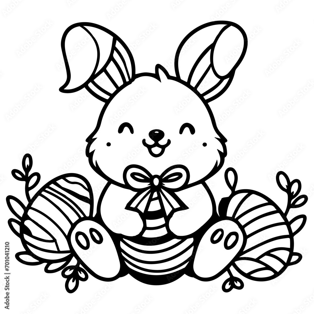 Easter bunny with easter egg Easter bunny with easter egg