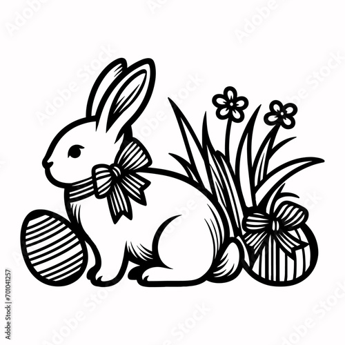 Easter bunny with easter egg