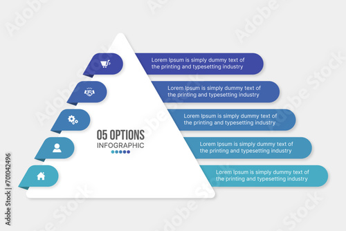 Hierarchy Pyramid Diagram Chart Vector Infographic