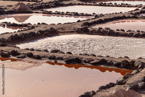 Salt Evaporation Ponds At The Salinas De Tenefe photo