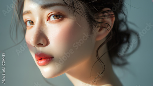 Portrait of beautiful Japaneses women. skincare concept. spa concept photo