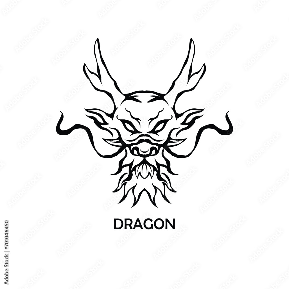 dragon line logo vector design dragon line logo vector design