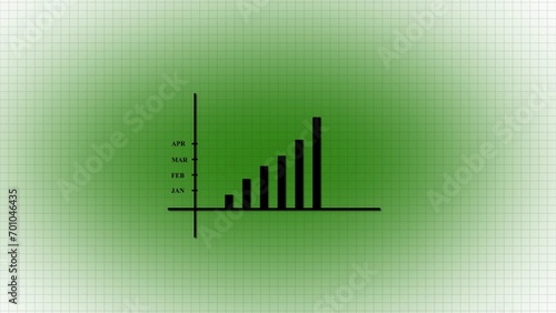 Digital bar graph on a colorful background. Depicting data analysis or growth concept.