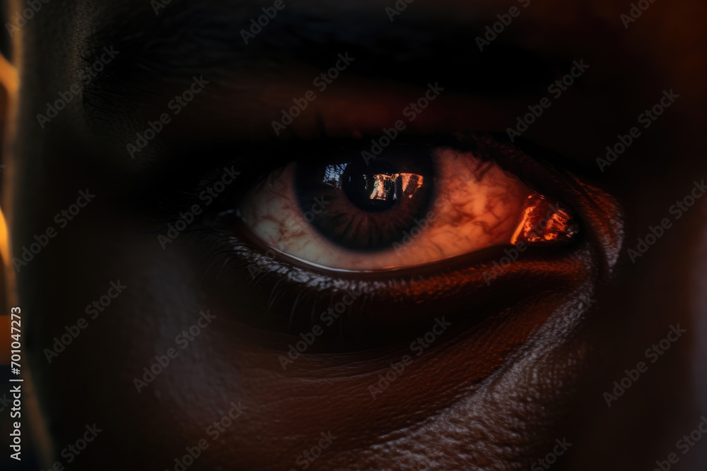 Hopeful Eyes: Extreme Close-Up of Black Man