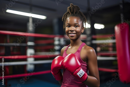 Happy Youth in Fitness Gear and Boxing Gloves © Andrii 