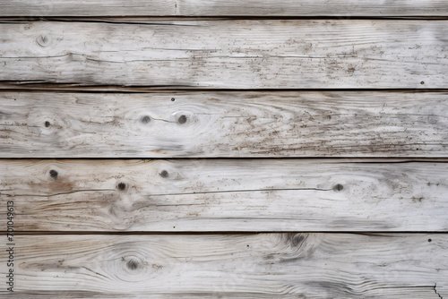 Close-up of aged white wooden plank texture with natural patterns