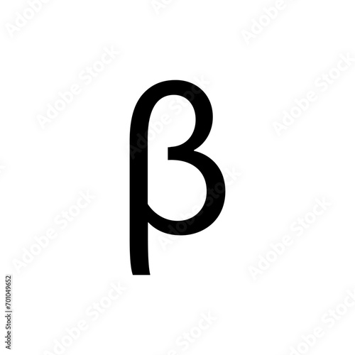 beta math symbol icon vector illustration esp  photo
