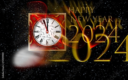 new year clock 2024