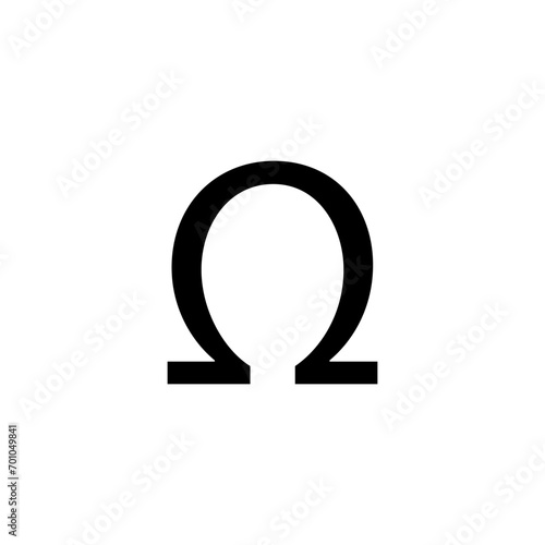 omega sign icon vector illustration eps