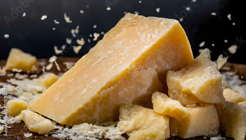 Parmesan cheese. Concept of traditional Italian delicious food.