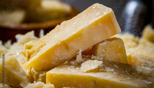 Parmesan cheese. Concept of traditional Italian delicious food. photo