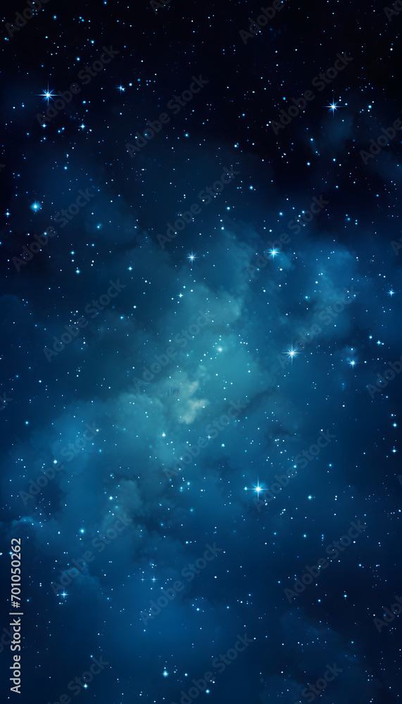 Obraz premium Blue Galaxy Space