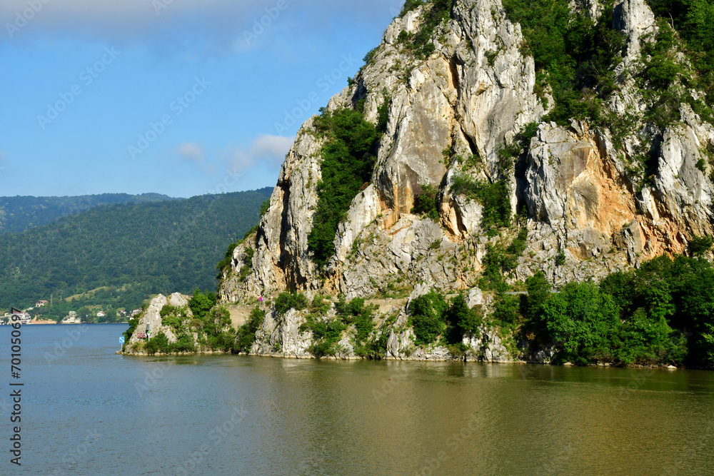 Carpathian mountains, Romania - june 29 2023 : picturesque Iron Gates