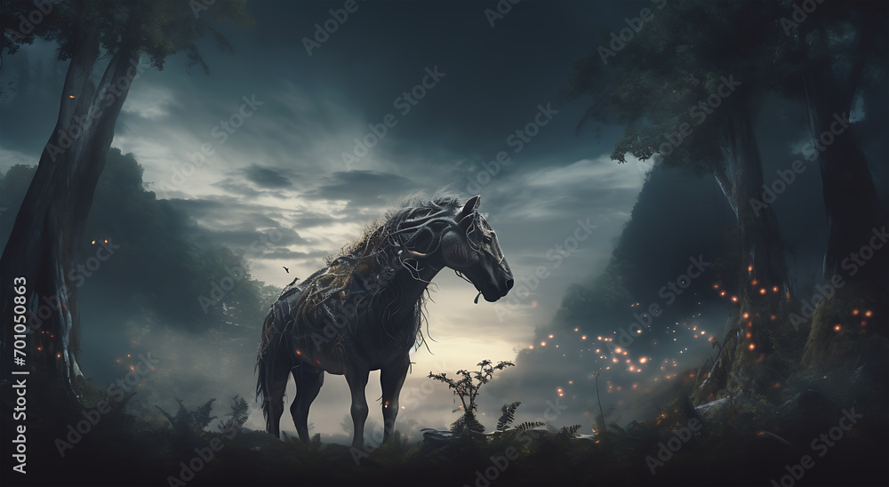 View of A beautiful animal monstrous creature View of A beautiful animal monstrous creature