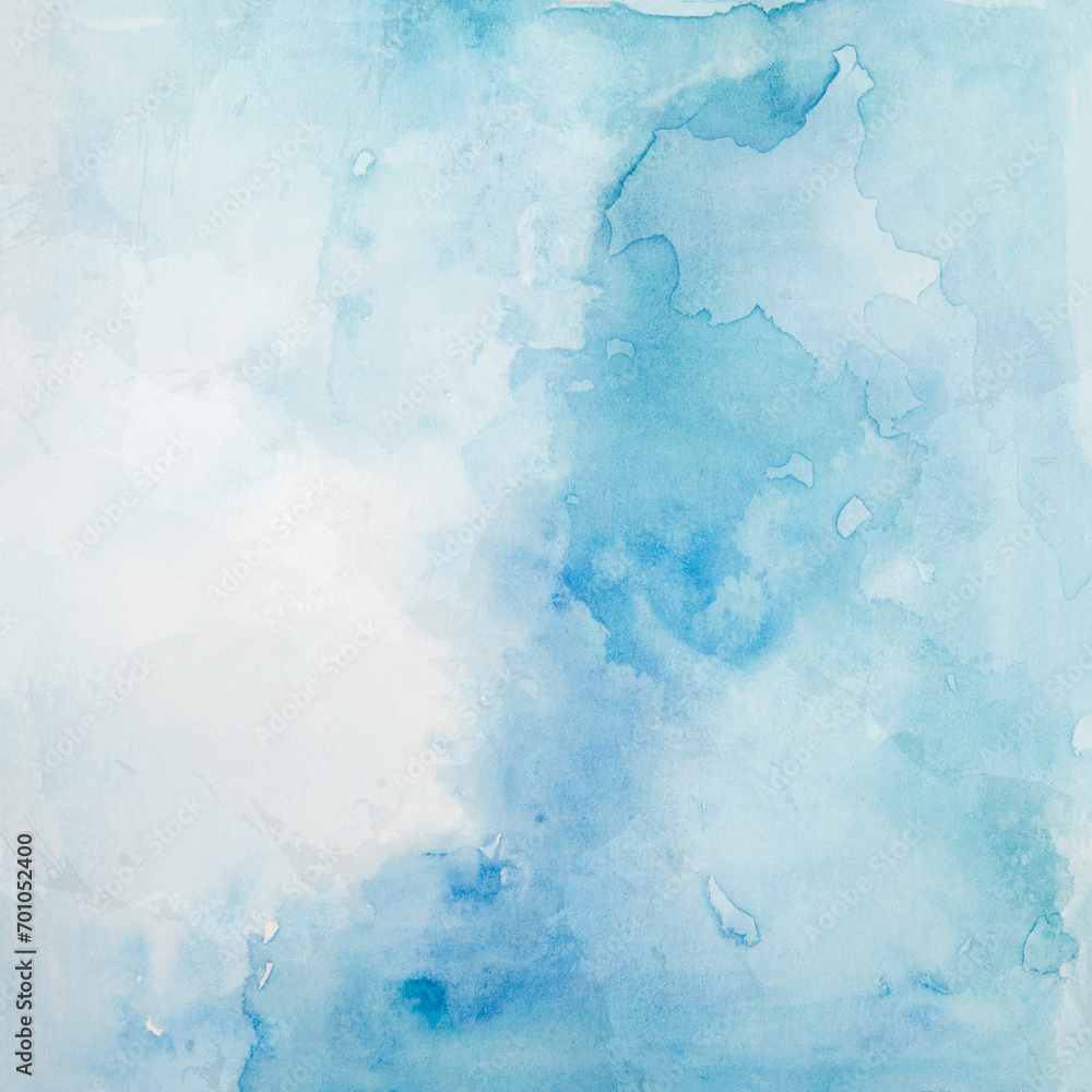 Watercolor light blue background. Painted texture. Hand drawn watercolor. Artistic background with copy space for design. Web banner. Abstract transparent pale fresh background. Watercolor light blue background. Painted texture. Hand drawn watercolor. Artistic background with copy space for design. Web banner. Abstract transparent pale fresh background.