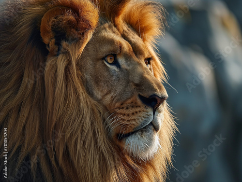 Majestic Lion Close-up Portrait in the Wild