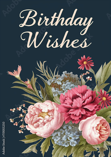 Elegant Floral Birthday Card
