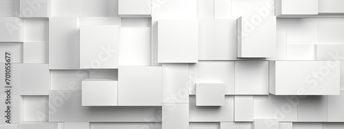 A White Wall with an Array of Geometric Squares