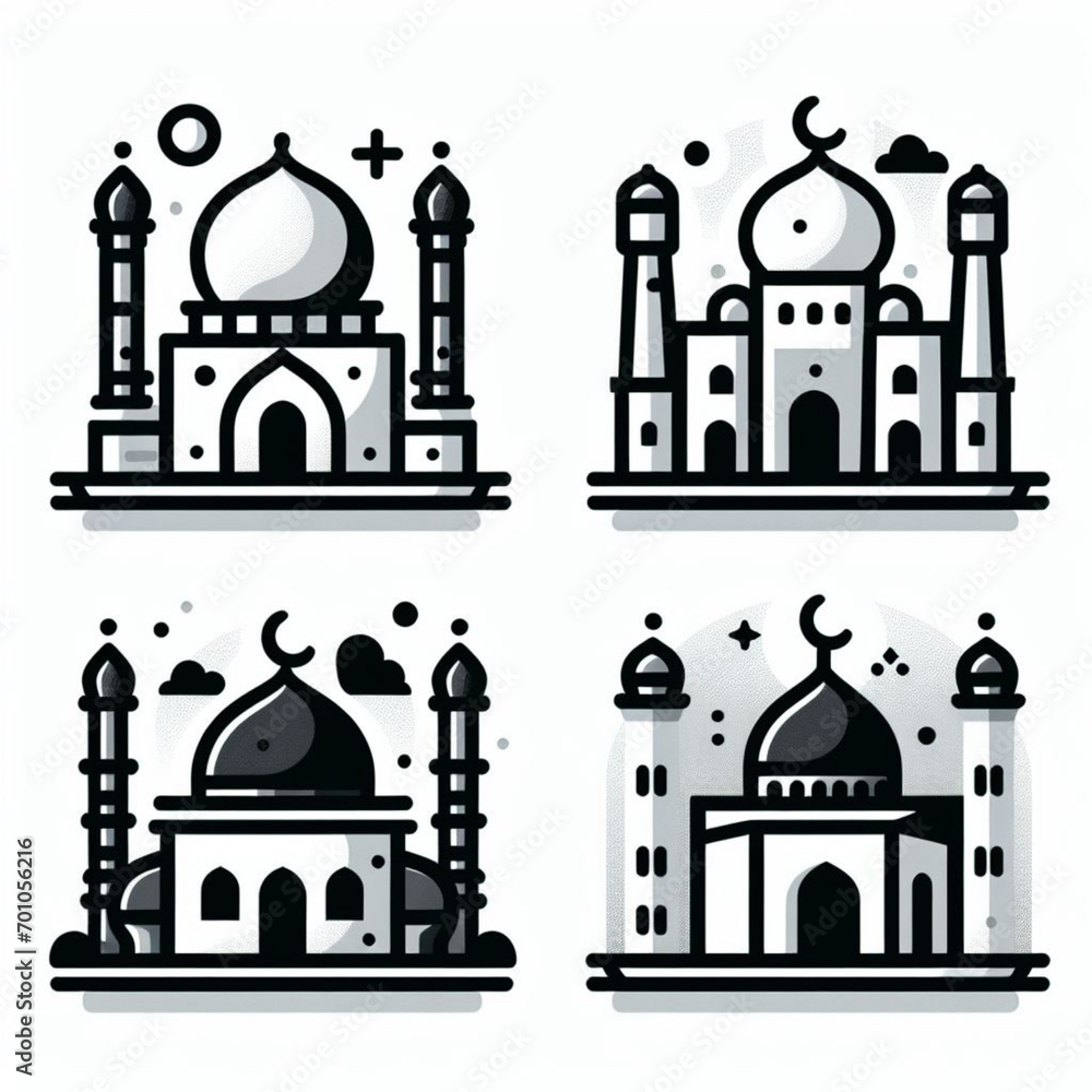 mosque vector illustration